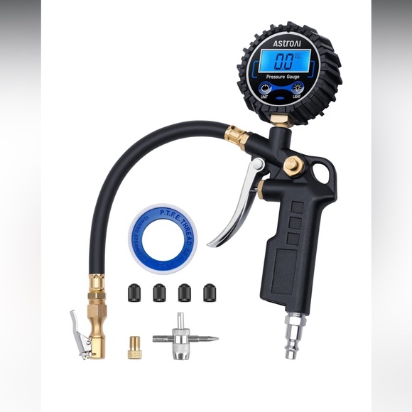 AstroAI Digital Tire Pressure‎ Gauge with Inflator, 3-250 PSI Air Chuck - Picture 1 of 13